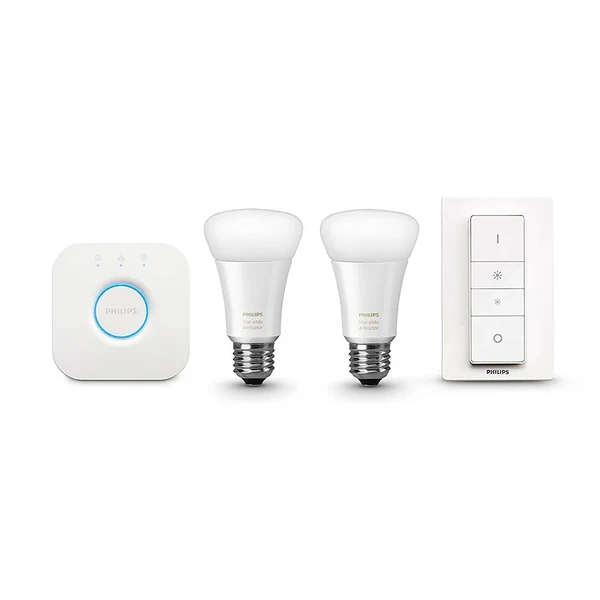 Розумні світлодіодні лампочки Philips Hue White Ambiance A19 Starter Kit E27 Apple HomeKit (2 шт)