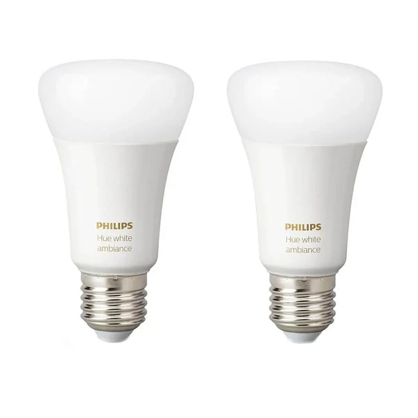 Розумні світлодіодні лампочки Philips Hue White Ambiance E27 Apple HomeKit (2 шт.)