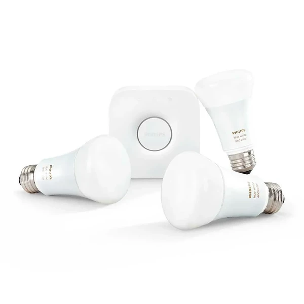 Розумні світлодіодні лампочки Philips Hue White and Color Ambiance A19 Starter Kit E27 Apple HomeKit (3 шт)