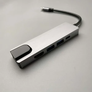 Багатофункціональний перехідник iLoungeMax 5 в 1 4K HDMI + Rj45 + USB 3.1 + USB-A + Type-C для MacBook - Фото 6