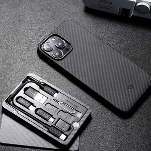 Карбоновый чехол-накладка Pitaka Air Case Black/Gray для iPhone 13 Pro - Фото 4