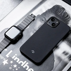 Карбоновий чохол-накладка Pitaka MagEZ Case 2 Black/Grey для iPhone 13 - Фото 4