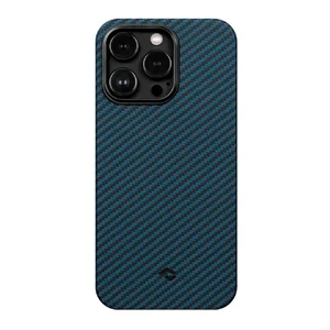 Протиударний чохол Pitaka MagEZ Case 3 Twill 1500D Black/Blue для iPhone 14 Pro KI1408P - Фото 1