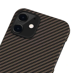 Карбоновый чехол-накладка Pitaka MagEZ Case Black | Gold для iPhone 12 mini - Фото 3