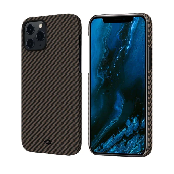 Карбоновий чохол-накладка Pitaka MagEZ Case Black | Gold для iPhone 12 Pro Max у Луцьку