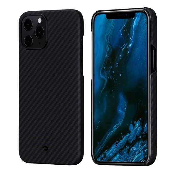 Карбоновий чохол-накладка Pitaka MagEZ Case Black | Grey для iPhone 12 Pro Max