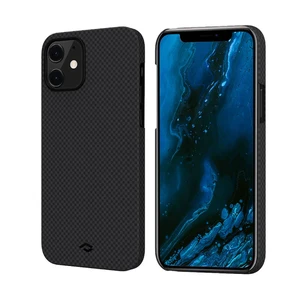Карбоновий чохол-накладка Pitaka MagEZ Case Black | Grey для iPhone 12 mini KI1202 - Фото 1