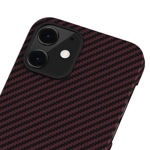 Карбоновий чохол-накладка Pitaka MagEZ Case Black | Red для iPhone 12 mini - Фото 3