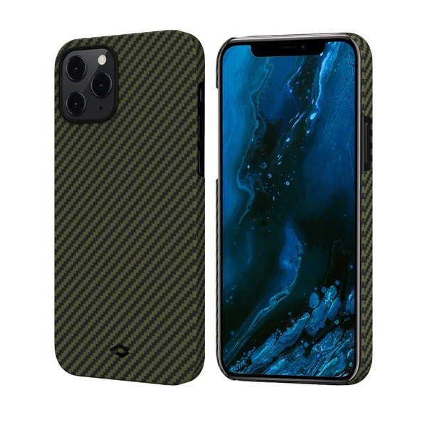 Карбоновий чохол-накладка Pitaka MagEZ Case Black | Yellow для iPhone 12 Pro у Луцьку
