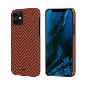 Карбоновый чехол-накладка Pitaka MagEZ Case Red | Orange для iPhone 12 mini