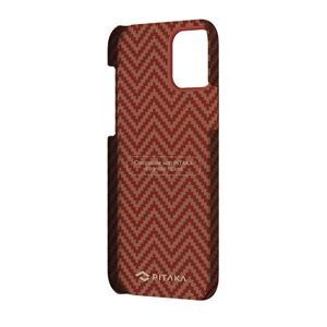 Карбоновий чохол-накладка Pitaka MagEZ Case Red | Orange для iPhone 12 Pro - Фото 2