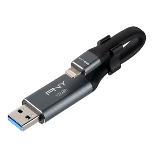 USB флешка PNY DUO LINK USB 3.0 OTG 128GB для iPhone | iPad