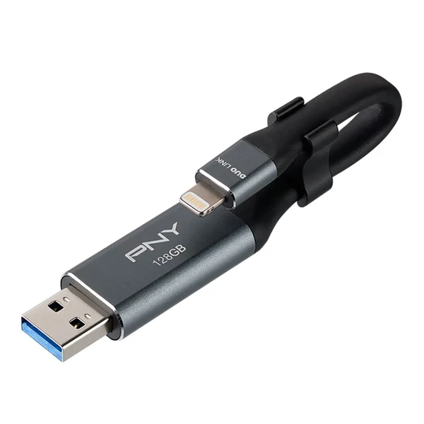 USB флешка PNY DUO LINK USB 3.0 OTG 128GB для iPhone | iPad