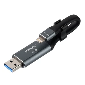 USB флешка PNY DUO LINK USB 3.0 OTG 64GB для iPhone | iPad  - Фото 1
