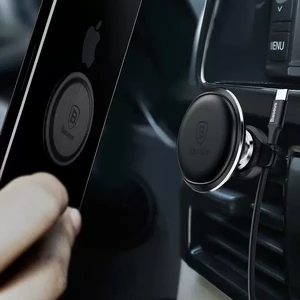 Магнитный автодержатель Baseus Magnetic Air Vent Car Mount Holder Black - Фото 7