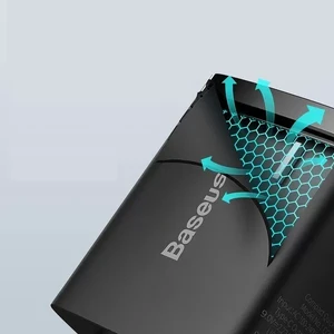 Сетевое зарядное устройство Baseus Compact Quick Charger QC + PD Type-C + USB 20W Black - Фото 7