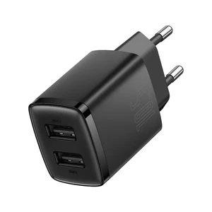 Зарядное устройство Baseus Compact Charger 2U для iPhone/iPad, мощность 10.5W (EU) Black - Фото 9