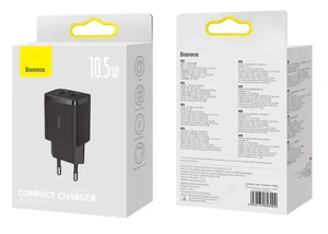 Зарядное устройство Baseus Compact Charger 2U для iPhone/iPad, мощность 10.5W (EU) Black - Фото 10