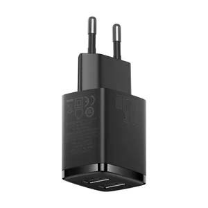 Зарядное устройство Baseus Compact Charger 2U для iPhone/iPad, мощность 10.5W (EU) Black - Фото 8