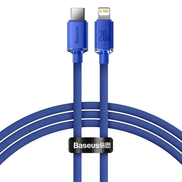 Зарядний кабель Baseus Crystal Shine Series Type-C to Lightning 20W Blue (1.2m)