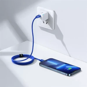 Зарядный кабель Baseus Crystal Shine Series USB Type-C to Lightning 20W Blue (1.2m) - Фото 5