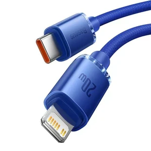 Зарядный кабель Baseus Crystal Shine Series USB Type-C to Lightning 20W Blue (1.2m) - Фото 2