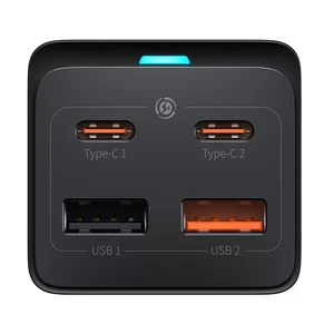 Зарядка-удлинитель Baseus GaN3 Pro PowerStrip Fast Charger AC + 2USB + 2USB-C 65W Black (1.5m) - Фото 5