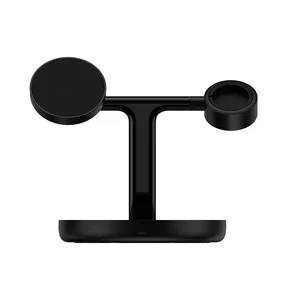 Док-станція Baseus Swan 3-in-1 Magnetic Wireless Qi Charging Stand MagSafe 20W Black для iPhone | AirPods | Apple Watch