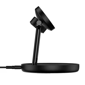 Док-станция Baseus Swan 3-in-1 Magnetic Wireless Qi Charging Stand MagSafe 20W Black для iPhone | AirPods | Apple Watch - Фото 2