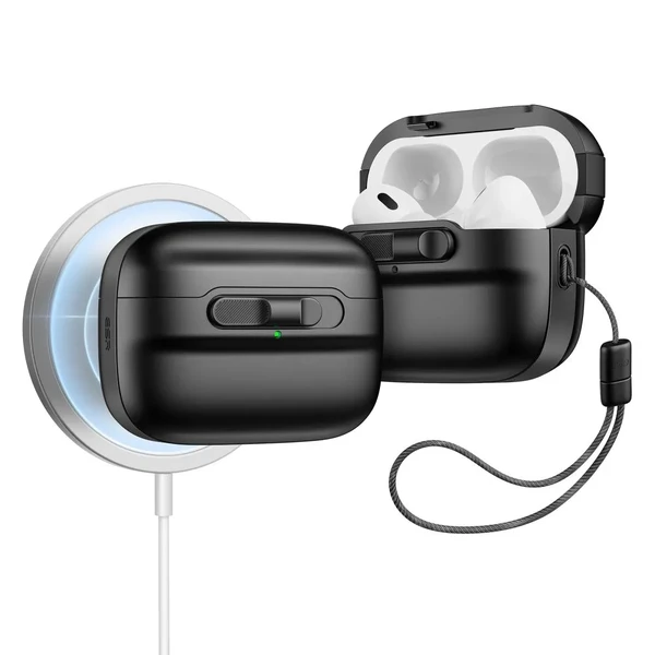 Захисний чохол MagSafe з замком ESR Pulse Magnetic Lock Case Black для AirPods Pro 2 в Івано-Франківську