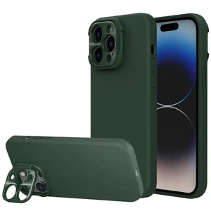 Защитный чехол с подставкой Nillkin Lens Wing Magnetic Green для iPhone 15 Pro - Фото 2