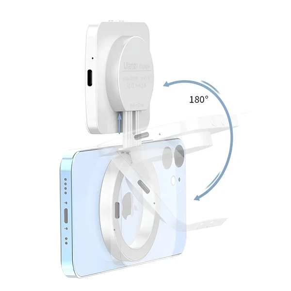 Портативная лампа для iPhone с MagSafe, для селфи / видео / стримов, 2700-8000K, поворот на 180° | Ulanzi LT010 Selfie Light Black