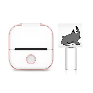 Портативний термопринтер iLoungeMax T02 Bluetooth Pink для друку наклейок  - Фото 1