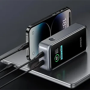 Мощный повербанк GaN с дисплеем Anker Prime Power Bank Black 130W, 12000 mAh - Фото 3