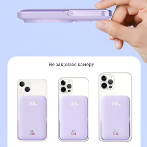 Повербанк MagSafe для iPhone с подставкой и LED дисплеем 10000mAh, 20W | iLoungeMax PowerStand Black - Фото 8