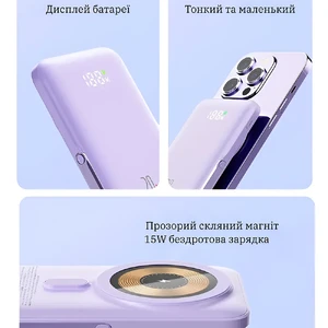 Повербанк MagSafe для iPhone с подставкой и LED дисплеем 10000mAh, 20W | iLoungeMax PowerStand White - Фото 12