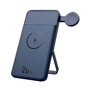 Повербанк MagSafe для iPhone / Apple Watch 10000mAh, с быстрой зарядкой 20W и подставкой | iLoungeMax PowerBank Duo Blue - Фото 2