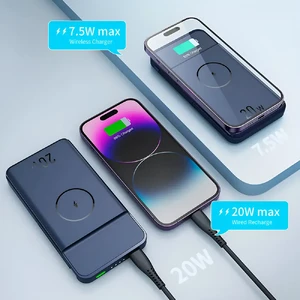 Повербанк MagSafe для iPhone / Apple Watch 10000mAh, с быстрой зарядкой 20W и подставкой | iLoungeMax PowerBank Duo Blue - Фото 6