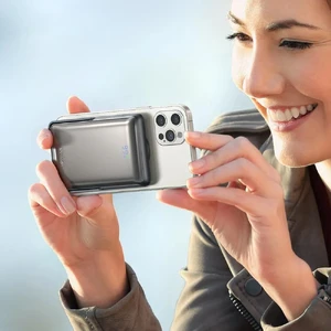 Повербанк для iPhone з MagSafe 10000mAh, з дисплеєм та підставкою, 15W | Mcdodo GoPower Grey - Фото 8