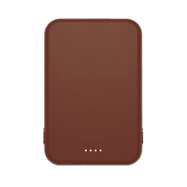 Повербанк MagSafe Moft Snap Battery Pack Sienna Brown для iPhone 3400mAh з USB-C з індикаторами заряду