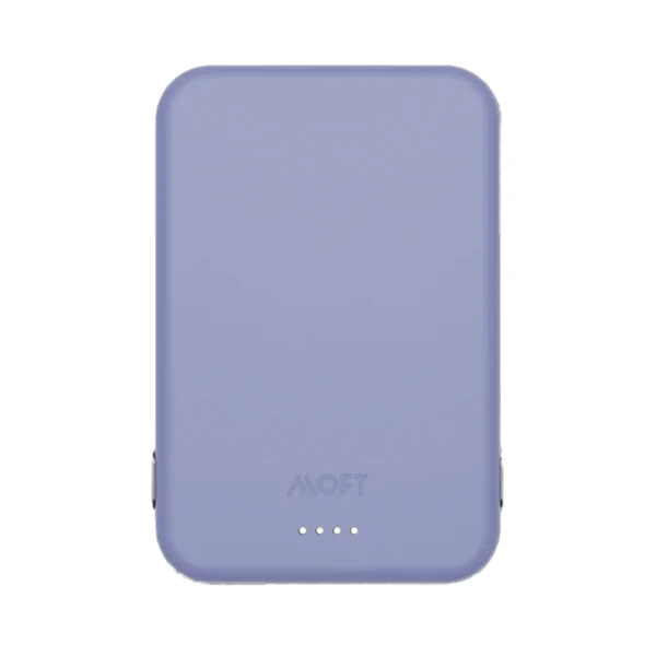 Повербанк MagSafe Moft Snap Battery Pack Purple для iPhone 3400mAh з USB-C з індикаторами заряду