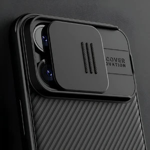 Противоударный чехол со шторкой для камеры Nillkin CamShield Pro Black для iPhone 15 Pro - Фото 5