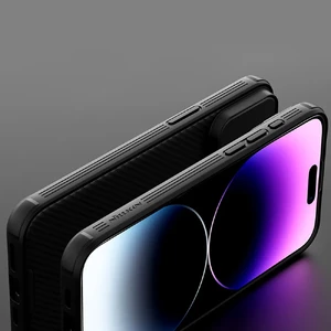 Противоударный чехол со шторкой для камеры Nillkin CamShield Pro Black для iPhone 15 Pro - Фото 9