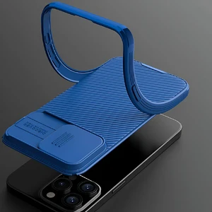 Противоударный чехол со шторкой для камеры Nillkin CamShield Pro Black для iPhone 15 Pro - Фото 8