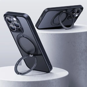 Протиударний чохол з MagSafe та підставкою Baseus CyberLoop Black 360° для iPhone 15 Pro Max - Фото 5