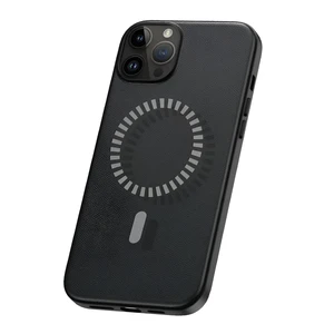 Шкіряний чохол з MagSafe Baseus Fauxther Series Black для iPhone 15 Pro Max