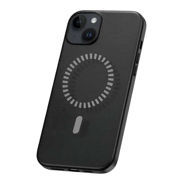 Кожаный чехол с MagSafe Baseus Fauxther Series Black для iPhone 15 в Тернополе