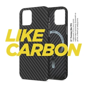 Противоударный чехол с MagSafe для iPhone 14 Plus | iLoungeMax Carbon Like (TPU) - Фото 2