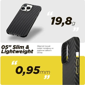 Противоударный чехол с MagSafe для iPhone 14 | iLoungeMax Carbon Like (TPU) - Фото 4