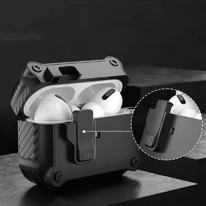 Противоударный чехол с замком iLoungeMax Creative Carbon Fiber Case Black для AirPods Pro 2 - Фото 7